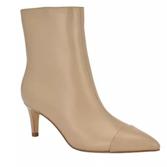 NEW Calvin Klein Gently Dress Booties Beige Kitten Heel Pointed Toe Size 9.5M - Picture 4 of 5